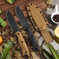 Outdoor knife straight knife self-defense portable mini knife wild portable meat knife camping survival sharp hunting knife frui