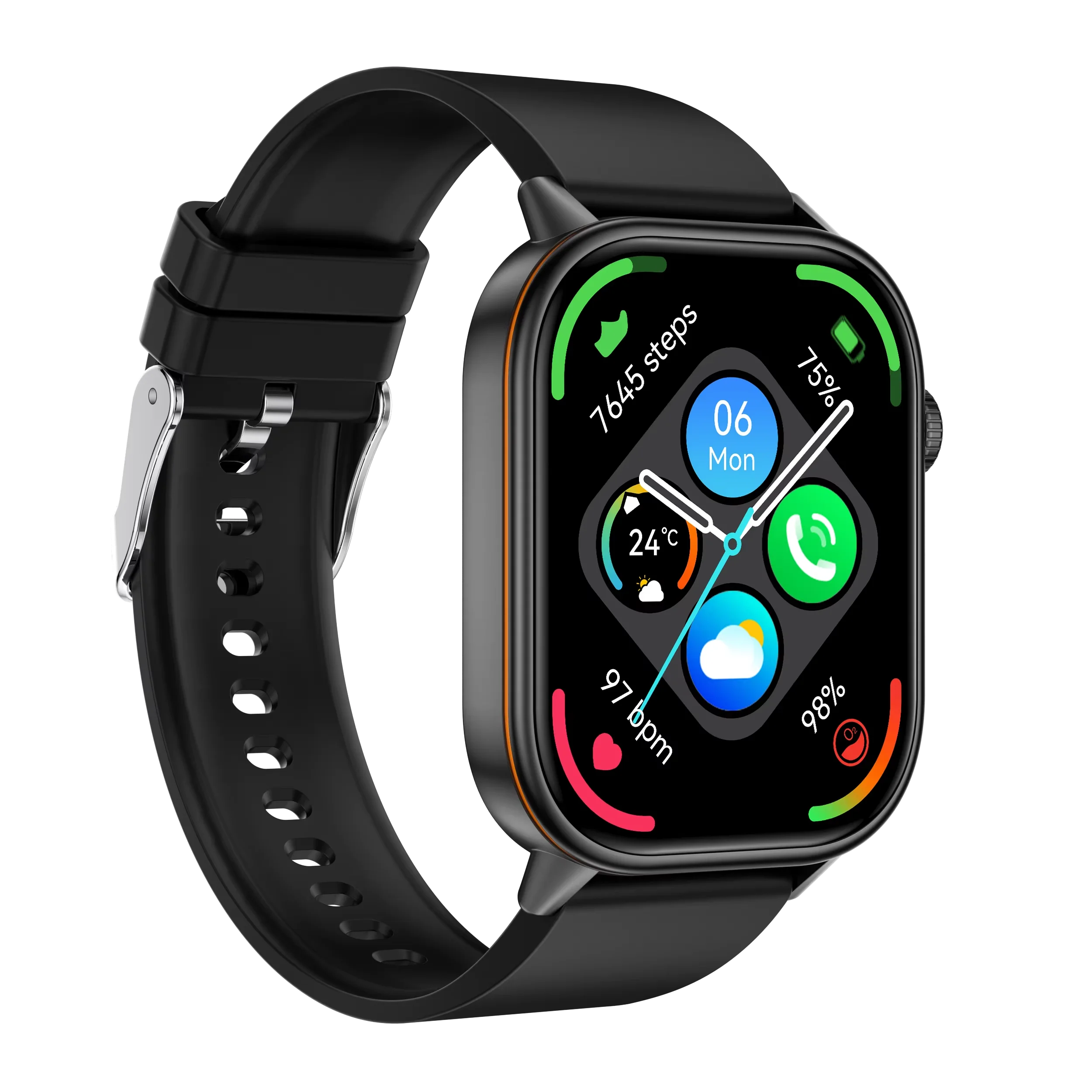 2025 New Arrival 2.01 Inch Large Screen GPS Smart Watches QX17 with BT Call Health Monitoring Sports Smartwatch