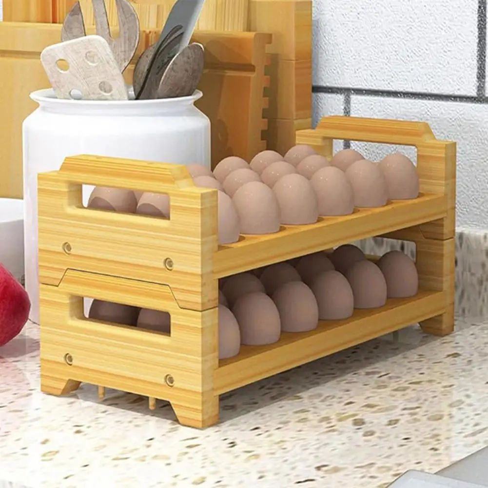 

Egg Container Stackable Egg Holder Shelf for Kitchen Storage Organization Capacity Countertop Display Stand for Eggs Easy