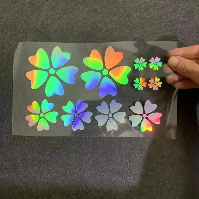 Flower Clover Sticker Set Car Vinyl Decal Scratch Cover for Front Rear Windshield Bumper Auto Body JDM Modification Decor
