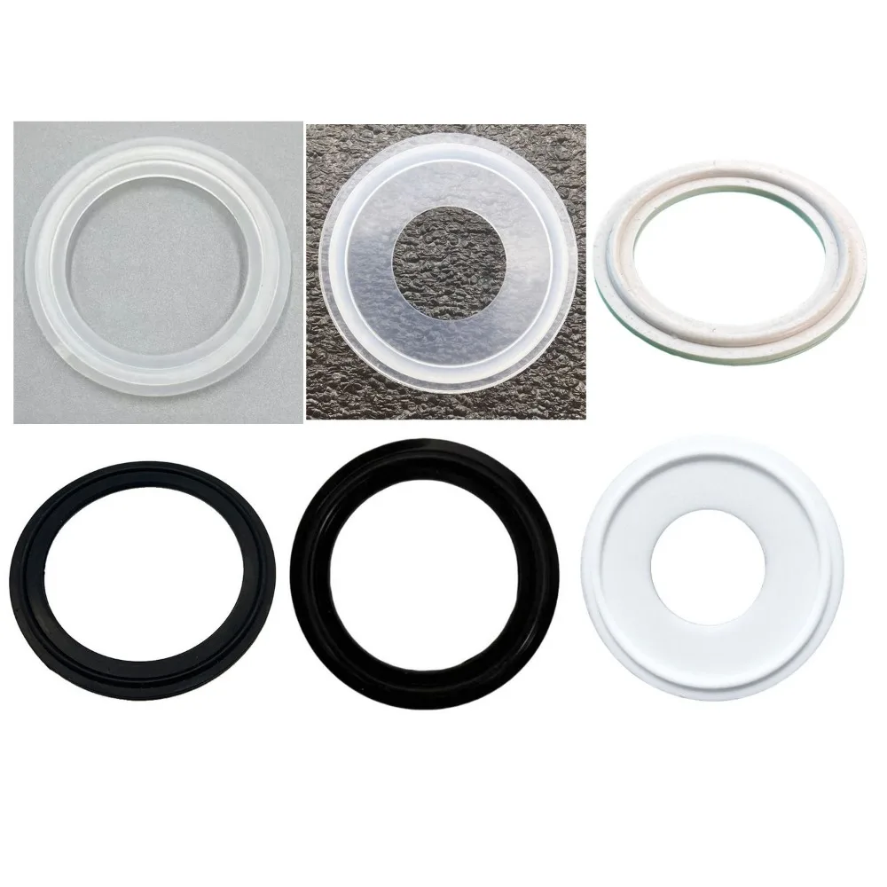 All Sizes 0.5"-10" Tri Clamp Sanitary  PTFE EPDM FKM VMQ Silicone Sealing Strip Gasket For Homebrew Diopter Ferrule