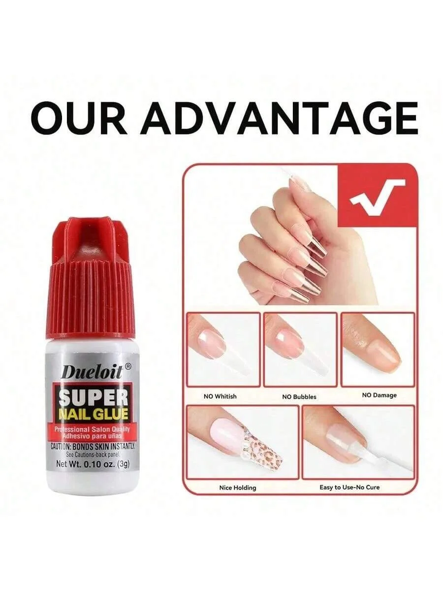 Special 3g Transparent Nail Glue for Quick Nail Application Without Requiring a Uv Lamp