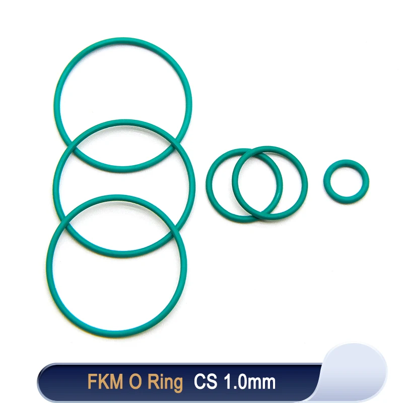 10/50pcs FKM O Ring Sealing Gasket CS 1mm OD 4~30mm Insulation Oil Resistant High Temperature Resistance Fluorine Rubber O Ring