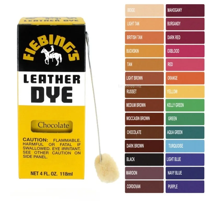 Fiebing's Leather Dye Alcohol Liquid Dye Diy Handmade Leather Goods Shoes/Purse Crafts /Vegetable Tanned Carving Coloring Paints