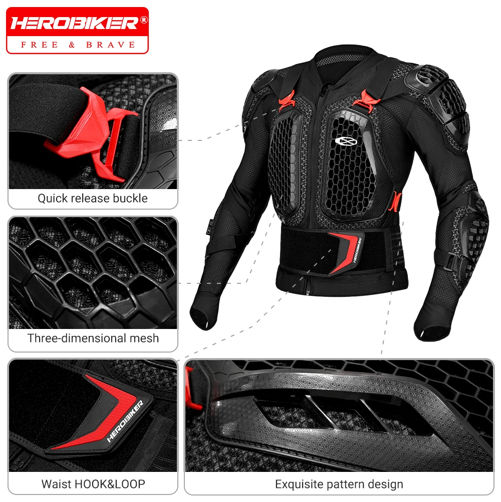 

Motocross Riding Jacket Wear-Resistant Men Body Armor Motorcycle Armor Anti-Fall Bicycle Racing Jacket Motorbike Moto Protection