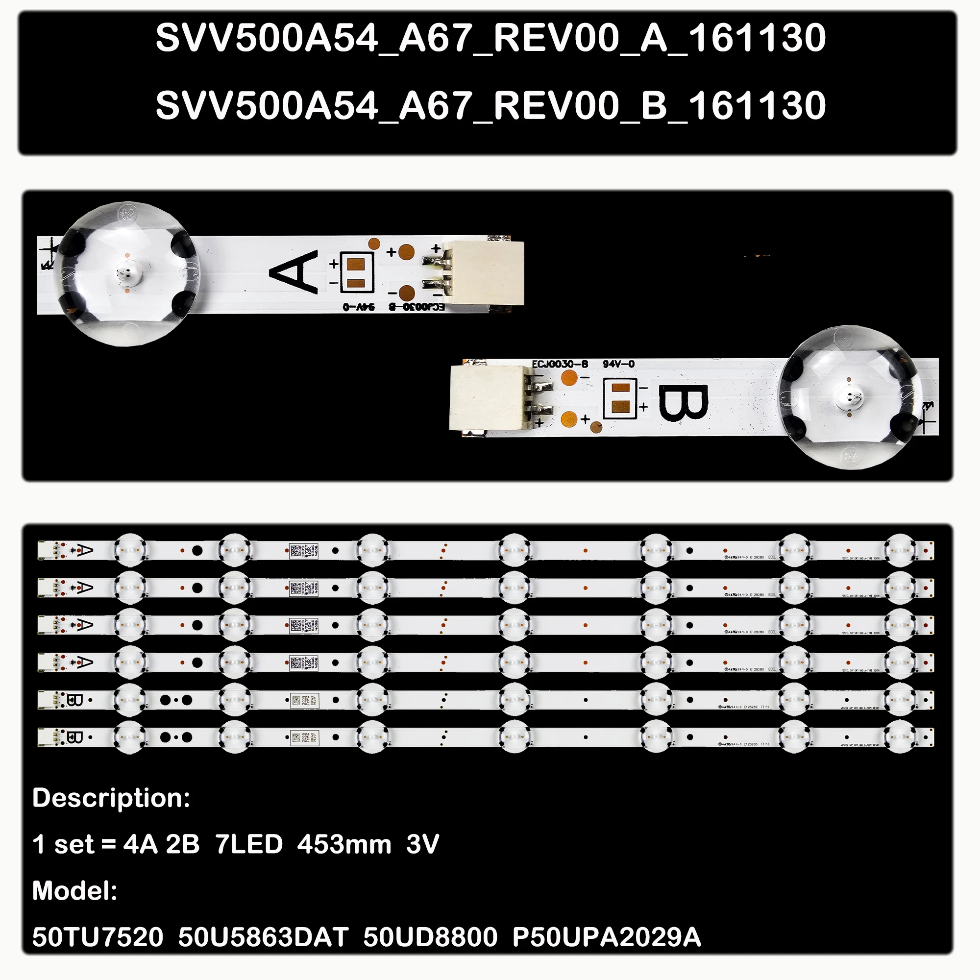 

LED BackLight Strip For 50HK6T74U FL2D5003UH FL2D5004UH 50-FUC-702050FB5000B 50UD8800 49U5766DB 50UD8400 50UD8110