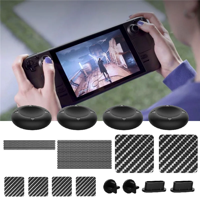 ABFN-1 مجموعة ملصقات وحدة التحكم في الألعاب غطاء عصا التحكم في الألعاب لوحدة التحكم في ألعاب سطح البخار قابس الغبار