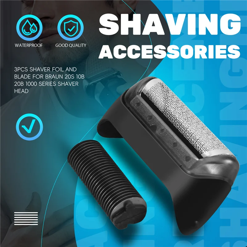 ABBK-3PCS ماكينة حلاقة وشفرة لرأس ماكينة الحلاقة من سلسلة براون 20S 10B 20B 1000