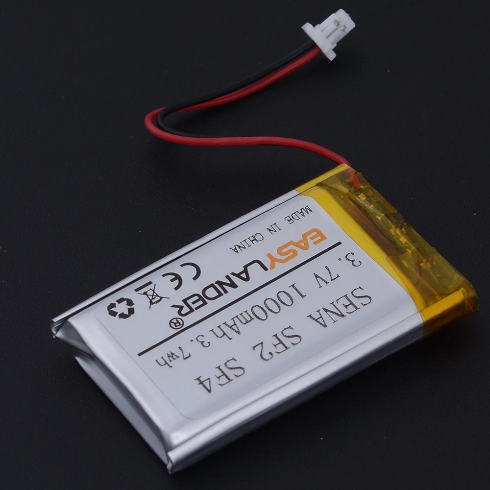 3.7 فولت 1000 مللي أمبير بطارية ل سينا SP52 SP52-C SF4 SF2 SF2-02 S7A-SP52 دراجة نارية سماعة رأس بخاصية البلوتوث خوذة الاتصال الداخلي XK 752439