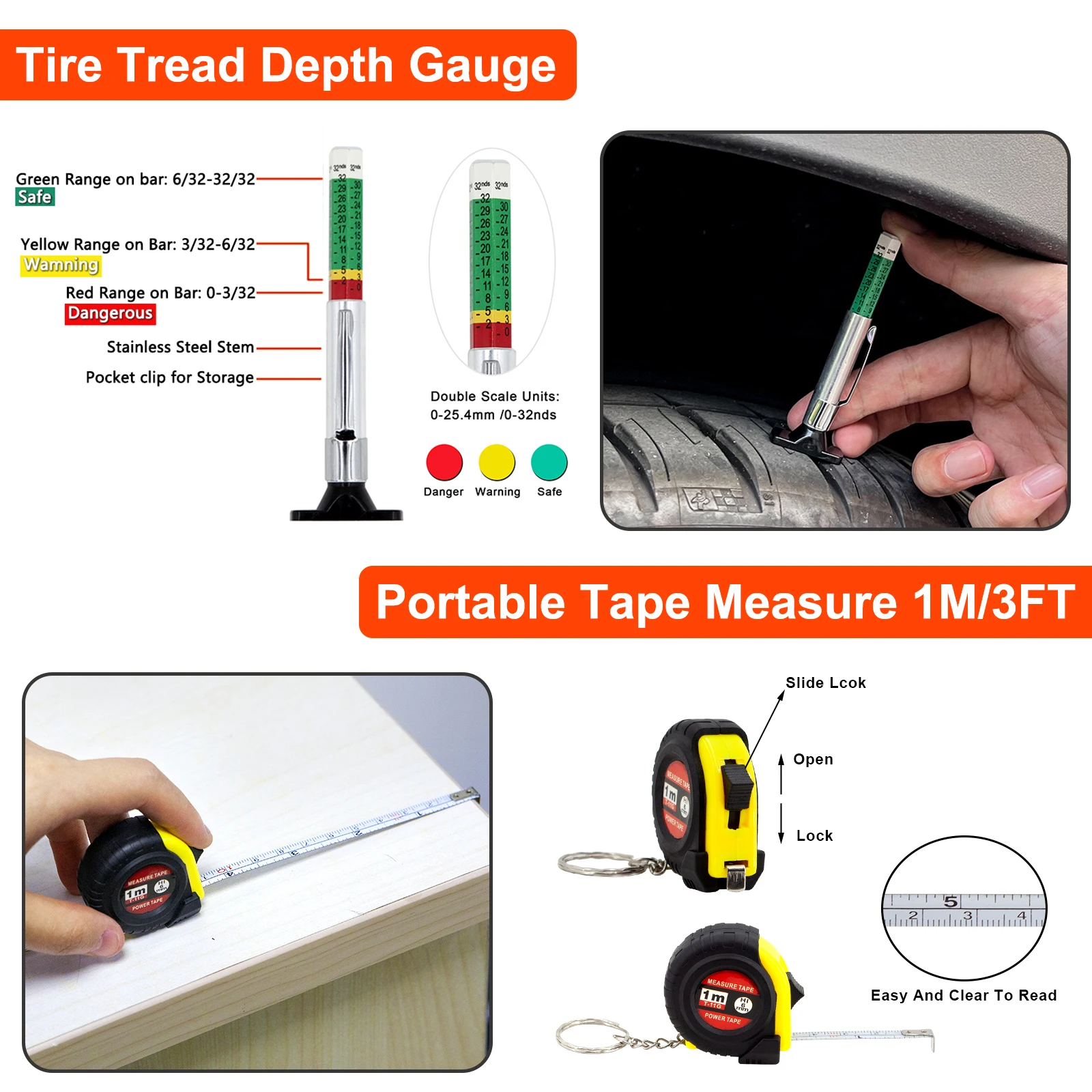 Car Tire Repair Kit With Telescoping Magnet Flashlight Pickup Tool Multi-tool Pliers Pressure Gauge Plugs Roadside Toolbox