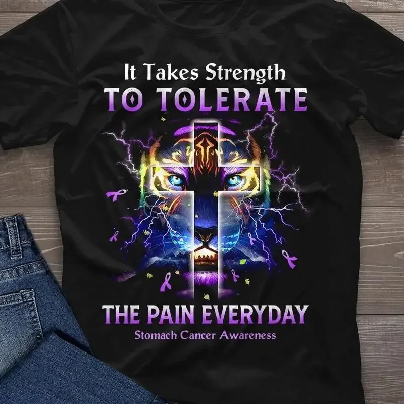 Stomach Cancer Lion Of God – It takes strength to tolerate the pain everyday sto T shirt