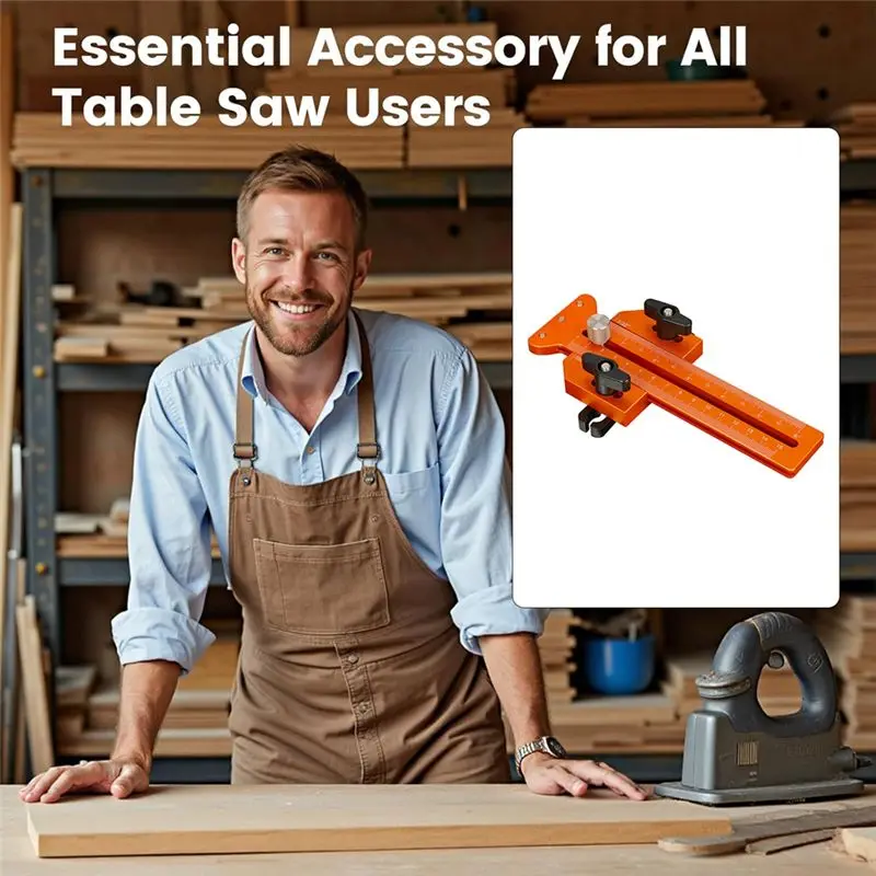 BHBL Thin Rip Jig Table Saw Jig Guide with 3 Pulleys,Making Repetitive Narrow Strip Cuts,Thin Rip Guide Woodworking Tools