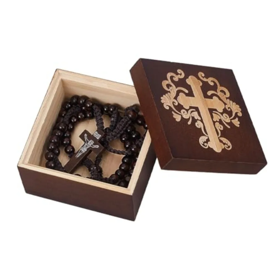 Wooden Keepsake Box Hand Carved Box Square Emgraved Pine Wood Storage Boxes Decoration Home Gift Boxes with Lid for Bead Neckla