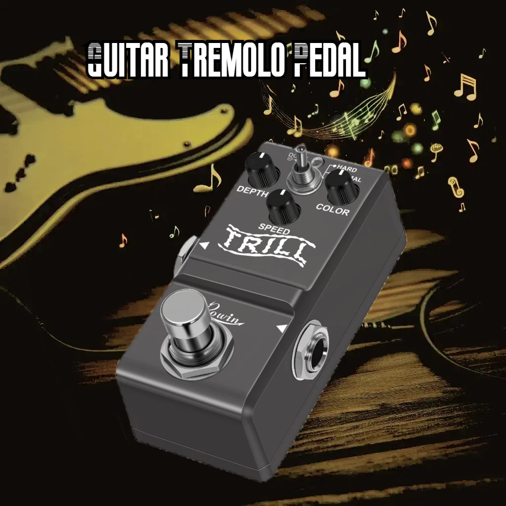 Rowin Nano Trill Pedal Tremolo Effect Pedal Super mini Guitar Trelicopter Effector for Guitar PedalBoard Musical Instrument