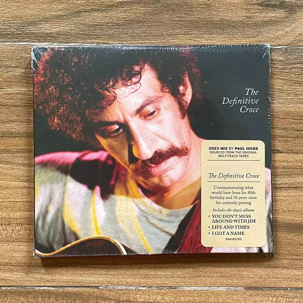 Warm Vintage 1970s Folk Rock Audio Disc Matte Hard Digipak with Soft Tone Guitarist Portrait Print Remixed Audio Tracks Fit