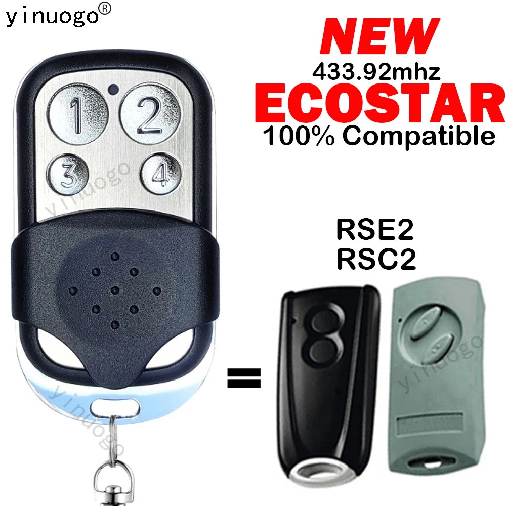 HORMANN-Ouvre-porte de garage à télécommande ECOSTAR, code roulant, RSE2, RSC2, 433MHz, 433.92MHz