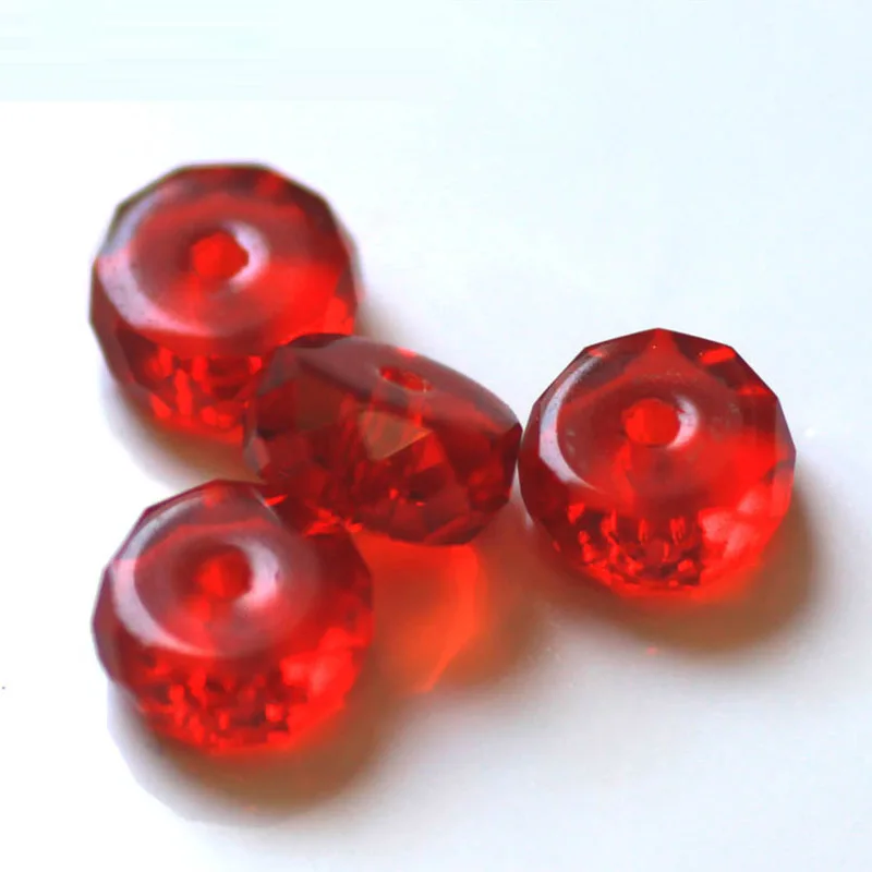 StreBelle AAA 4x8mm Tyre Shape Crystal Lampwork Glass Loose Beads 50pcs/Lot For Jewelry Making DIY Jewelry Findings