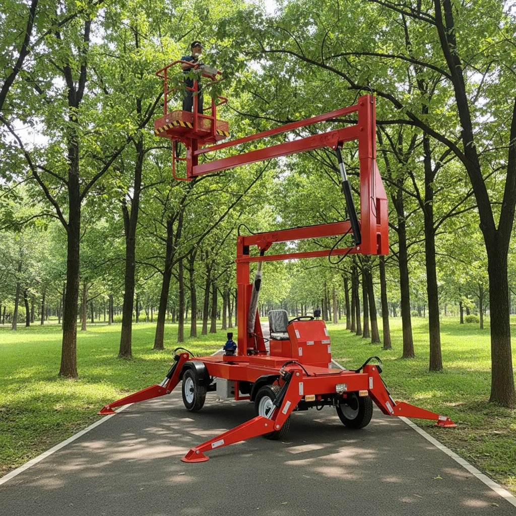 YG Customized CE Towable Articulated Boom Lift With Basket