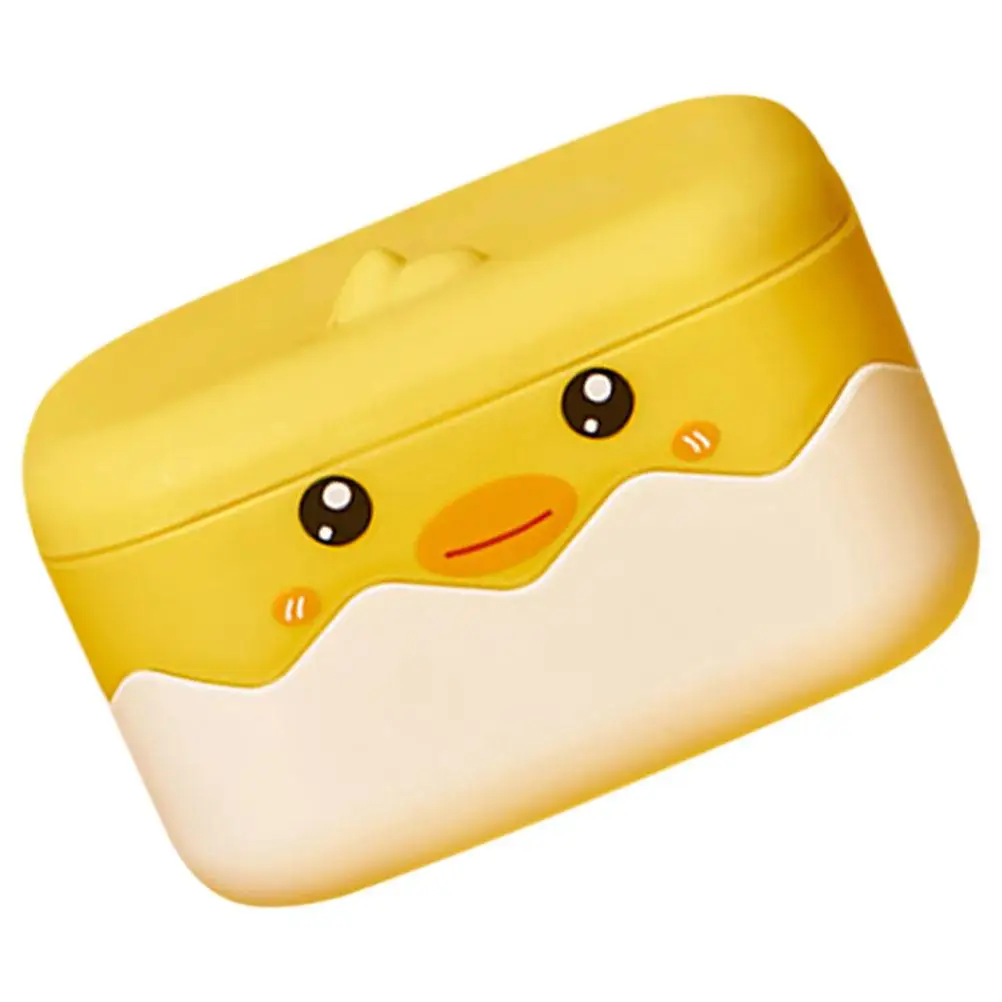 

Drainage Soap Dish Cute Duck Shape Portable Holder Case for Home Dormitory Bathrooms Plastic Design Long lasting Durability Easy