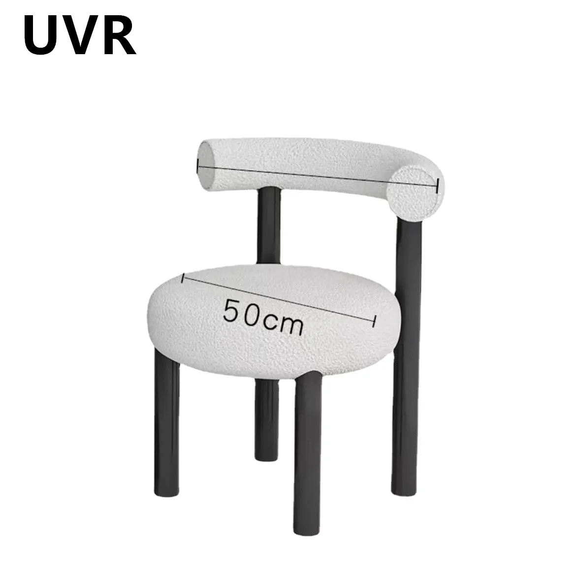 UVR Bedroom Backrest Chair Vanity Stool Home Vanity Chair Backrest Chair High Rebound Sponge Cushion Manicure Makeup Bench