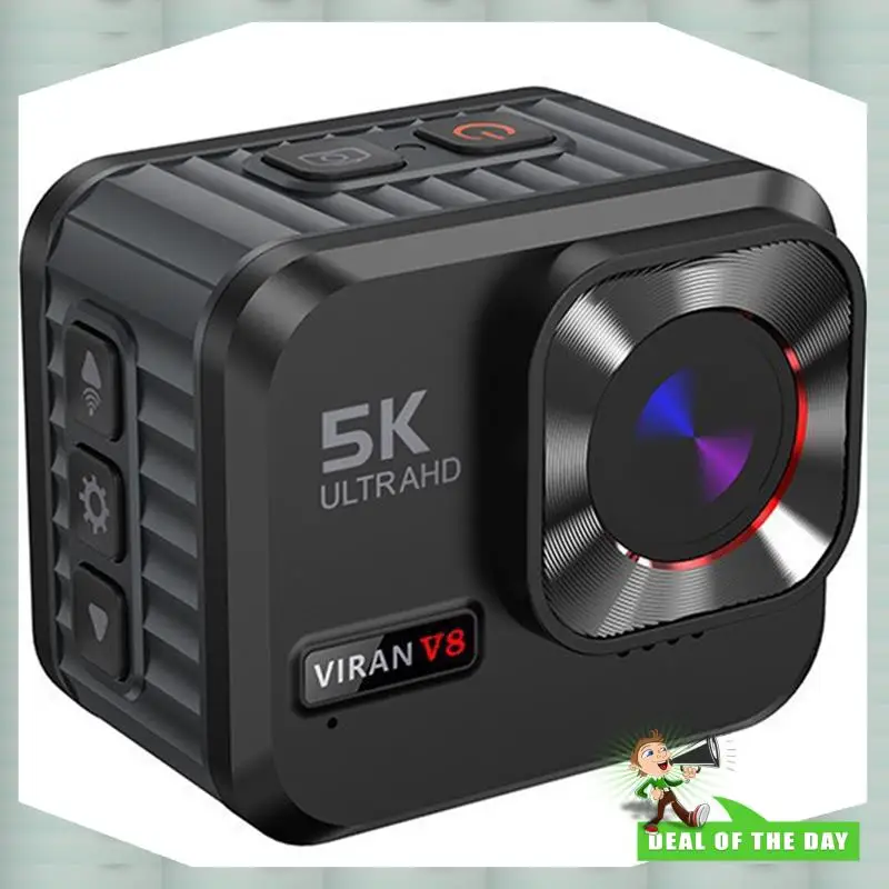 

24-Hour Delivery VIRAN Drive Recorder Action Cam 5K 30FPS Waterproof Action Camera With Remote Control Screen Sports Camera Helm