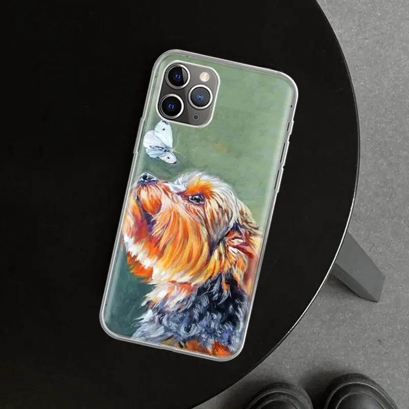 York Shire Terrier Dog Phone Case Cover For iPhone 11 12 13 Mini 14 15 Plus 16 Pro Max 17 Air 7 8 + SE Art Customized Fundas 11