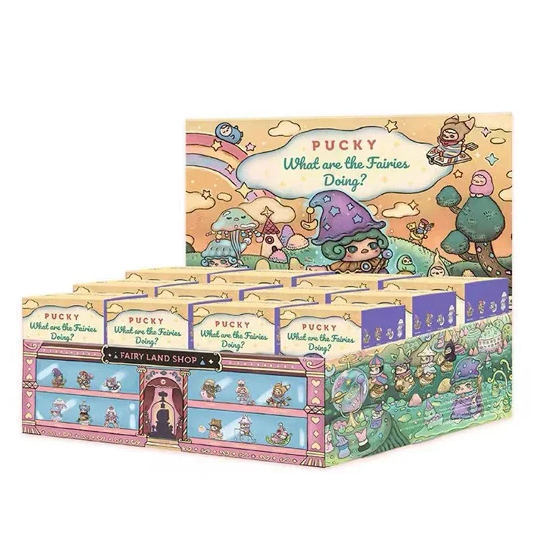 

POP MART Pucky What Are The Fairies Doing Blind Box Toys Anime Action Figure Caixa Caja Surprise Mystery Box Dolls Girls Gift