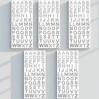 

5pcs Diamond Sticker 5 Sheets Acrylic Rhinestone Letters Self-Adhesive Alphabet For Diy Decorative Decal Craft Scrapbooking