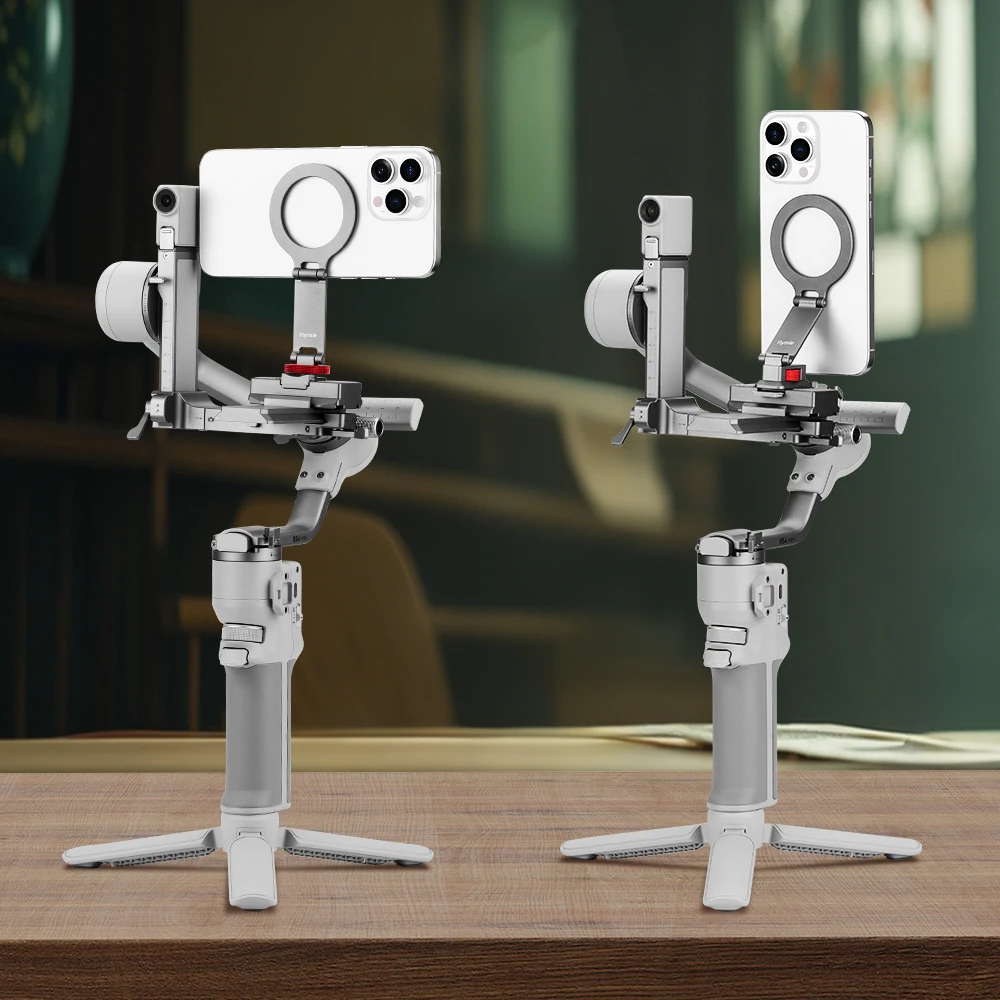 Holder Aluminum Alloy Compatible with MagSafe Phone Adjustable Quick Release for RS 4 Mini/iPhone1615  Tripod Cold Shoe Mount