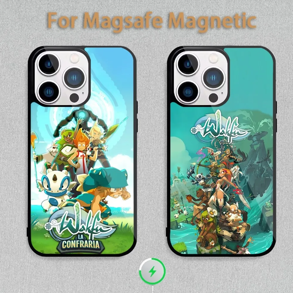 Game w-wakfu Phone Case For Magnetic Inductive Charging iPhone 11 12 13 14 15 Max Pro Mini Plus Shell