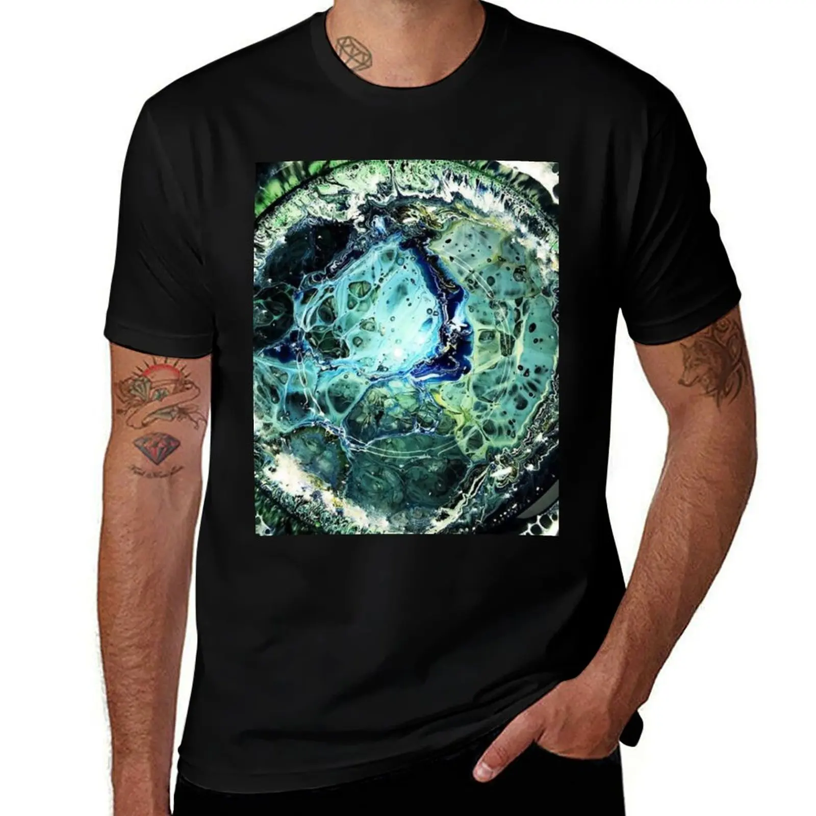 Emerald Lagoon - Unstirred Paint: Water T-Shirt High Quality Durable T-Shirt
