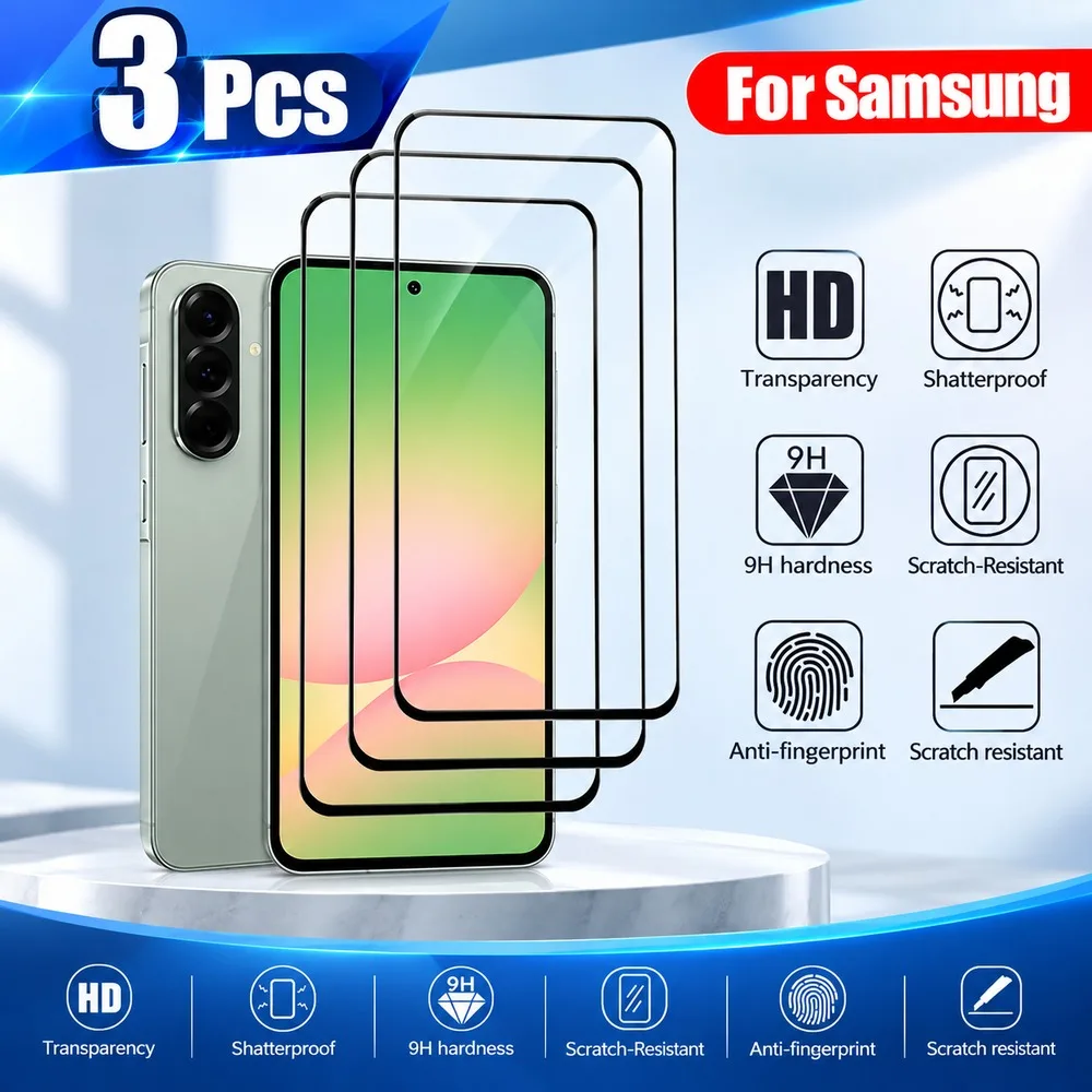 3PCS Tempered Glass For Samsung Galaxy A32 5G A33 5G A34 A35 A36 Screen Protector For Samsung Galaxy A37 A51 A52 A52s 5G A53 5G