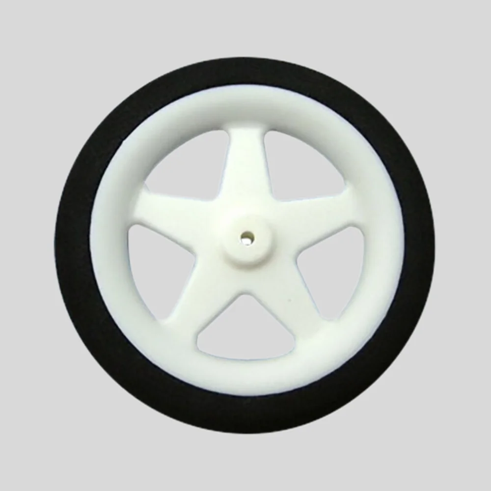 10 Pcs Super Light 5-Spoke Wheels (Sponge Tire) Color White For RC Airplane Replacement Toys Plane Accessory