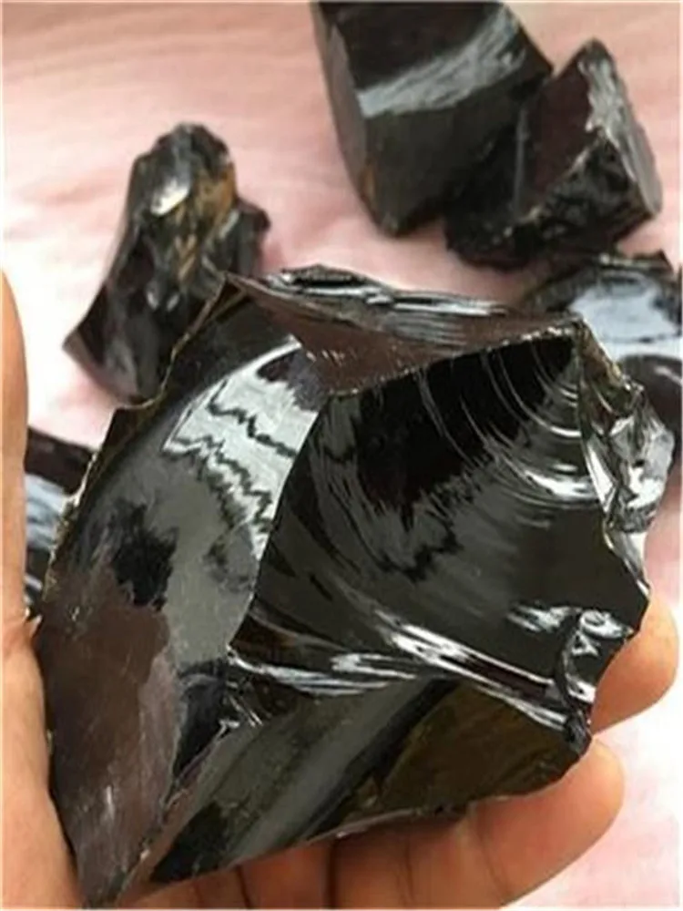1000g natural crystal Obsidian bar mineral specimen for home decoration