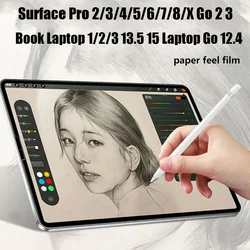 1PC feel Paper Screen Protector for Microsoft Surface Pro 8/7/6/5/4/3/2 X Go 2 3 For Surface Laptop Go 12.4 Book 1 2 3 13.5 15