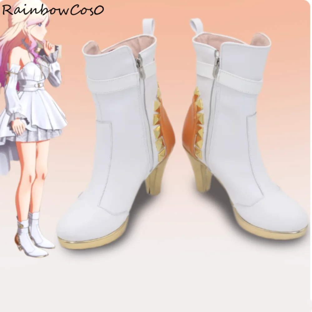 

Juo Sena Gakuen IDOLM@STER Обувь для косплея Сапоги Игра Аниме Вечеринка Хэллоуин RainbowCos0 W5294