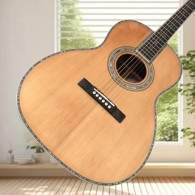 Free Delivery 39 Inch 00042 Acoustic Guitar Natural Wood Guitar Folk Guitar Rich Resonance Smooth Play Elegant Finish Fine