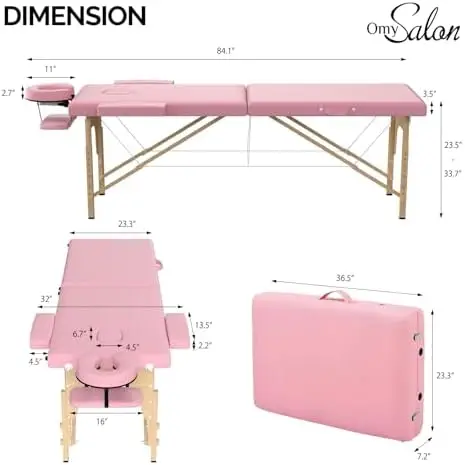Massage Table Portable Massage Bed, 84