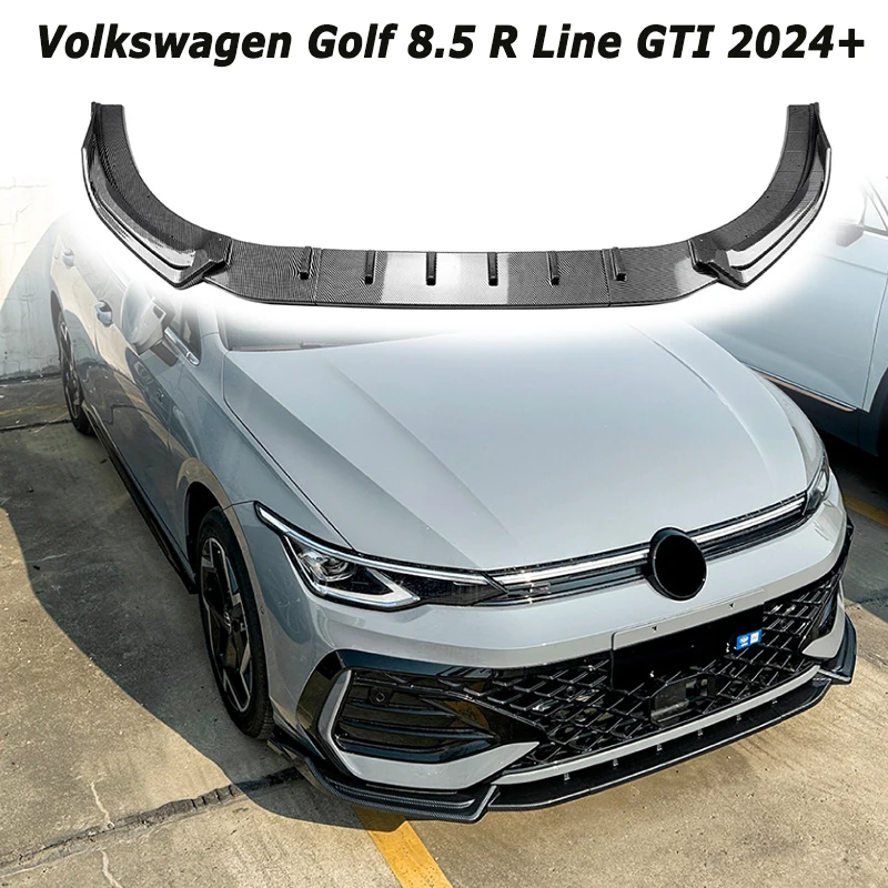 Car Front Bumper Lip for Volkswagen VW Golf 8.5 R-line GTI 2024+ R Line Diffuser Splitter Exterior Car Accessories Tuning Parts