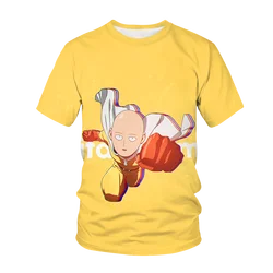 Anime One Punch Man Saitama Cosplay Clothing 3D Printed Men/Women T-shirts Summer Short sleeve Tee Kid Tops Oversized Streetwear