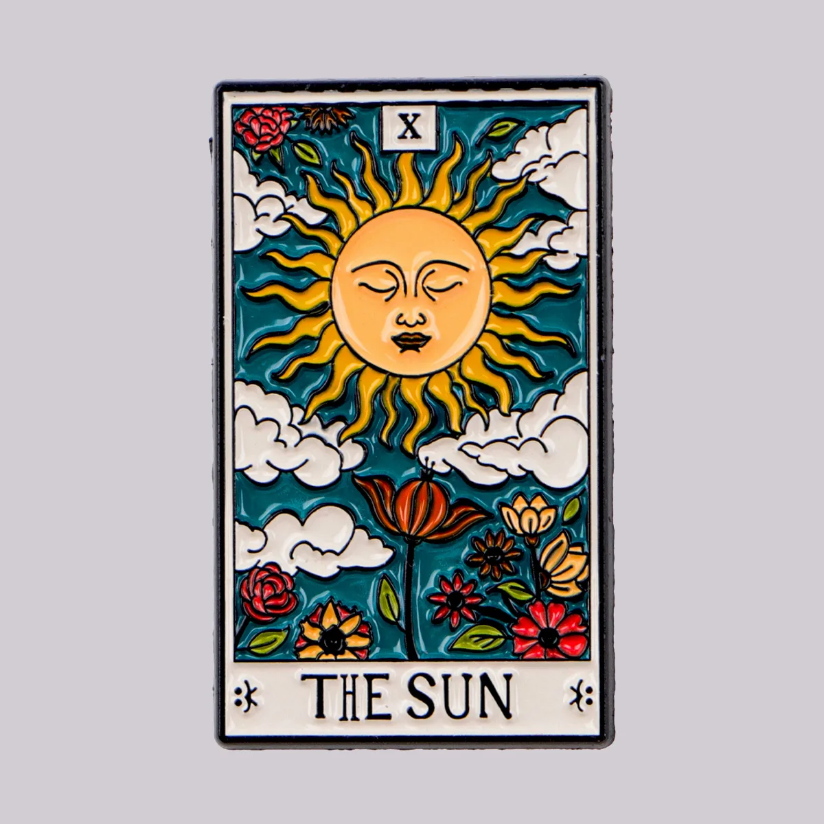 Tarot Sun Enamel Pin Vintage Brooch Pines Lapel Pins Badge on Backpack Clothing Accessories Fashion Jewelry Friends Gifts