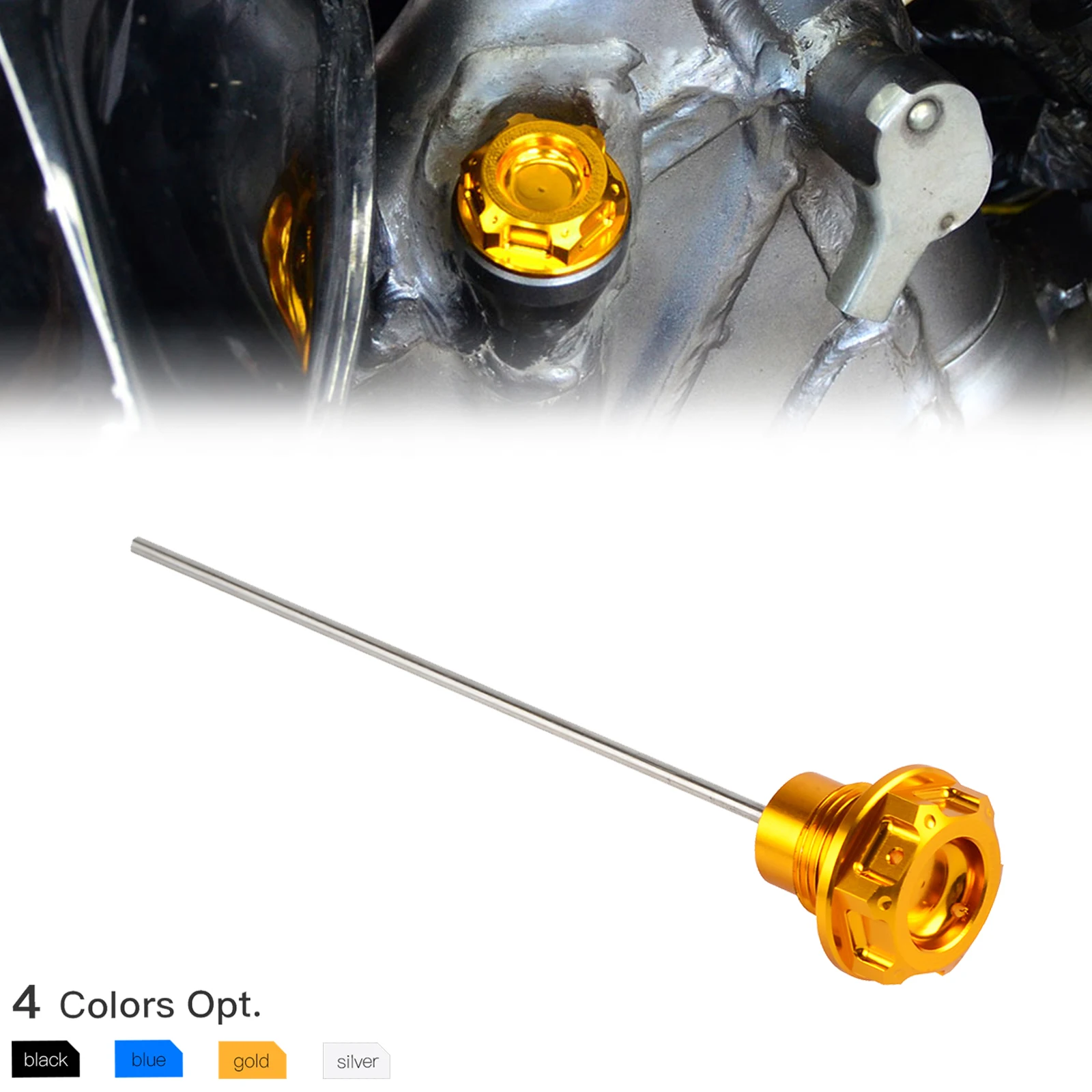 

For Suzuki DRZ400 DRZ400E DRZ400S 2000-2021 DRZ400SM 2005-2024 DR-Z 400 E S SM Motorcycle Engine Oil Dipstick Dip Stick Plug CNC