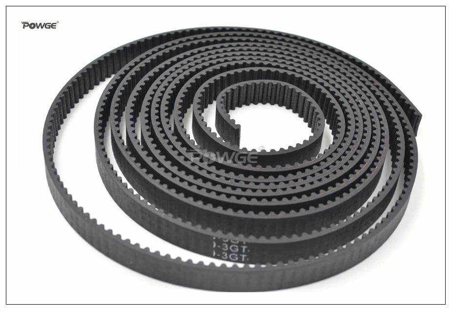 POWGE GT3 Synchronous Belt Width=9/15mm Fit 3GT Pulley 3GT-9 Rubber GT3 9 Open Timing Belt 3D Printer Accessory 3GT-15