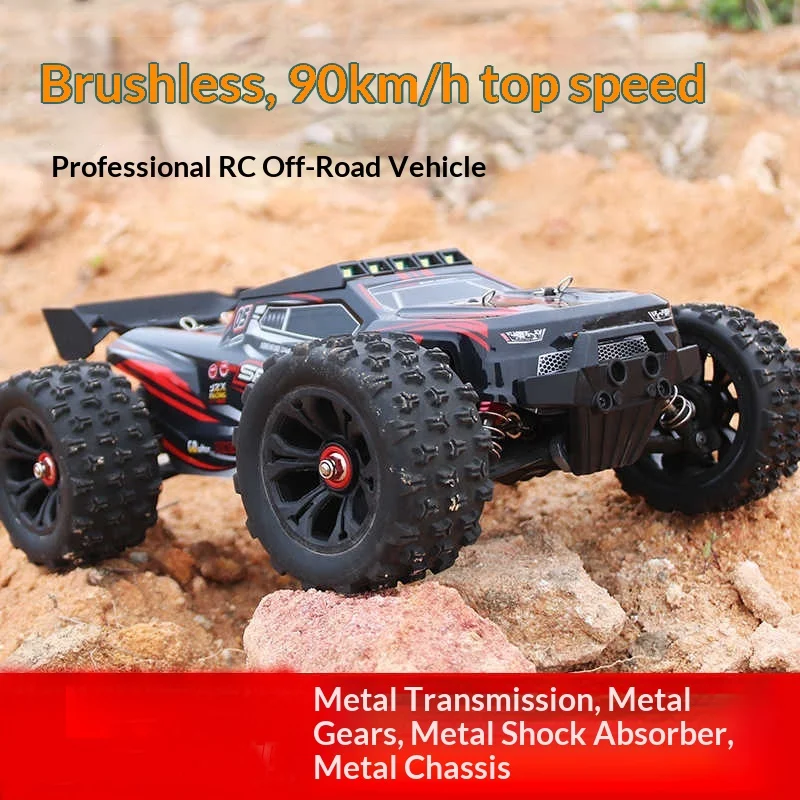 

9522Rc Remote Control Car 1/14 Brushless 90KM/H 3S 4Wd High Speed All Terrain Off Road Climbing Racing Truck For Adult Hobbyists