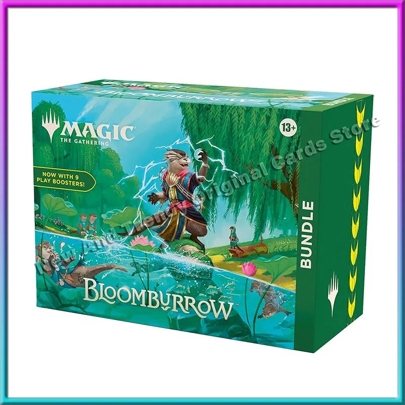 Original Magic The Gathering Bloomburrow Bundle Box,9 Play booster, 30 carte di terra + accessori esclusivi giochi da tavolo giocattoli regalo