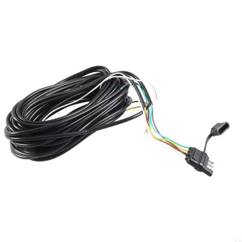 26Ft 4-pinowy 5-żyłowy kabel przyczepy Wiązka przewodów Rdzeń miedziany Nylonowa osłona z PVC Odporna na warunki atmosferyczne