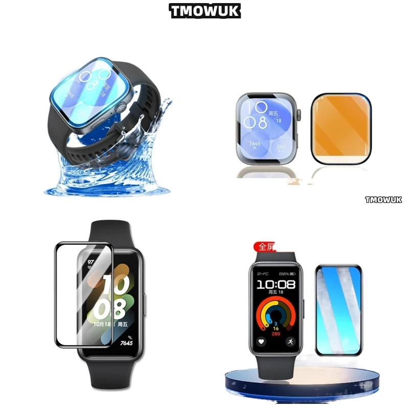 

For Huawei Band 6 7 8 9 10 B6 B7 Watch D2 Fit 3 4 Pro Special Edition Protector Film 3D Curved Flexible Screen Full Cover
