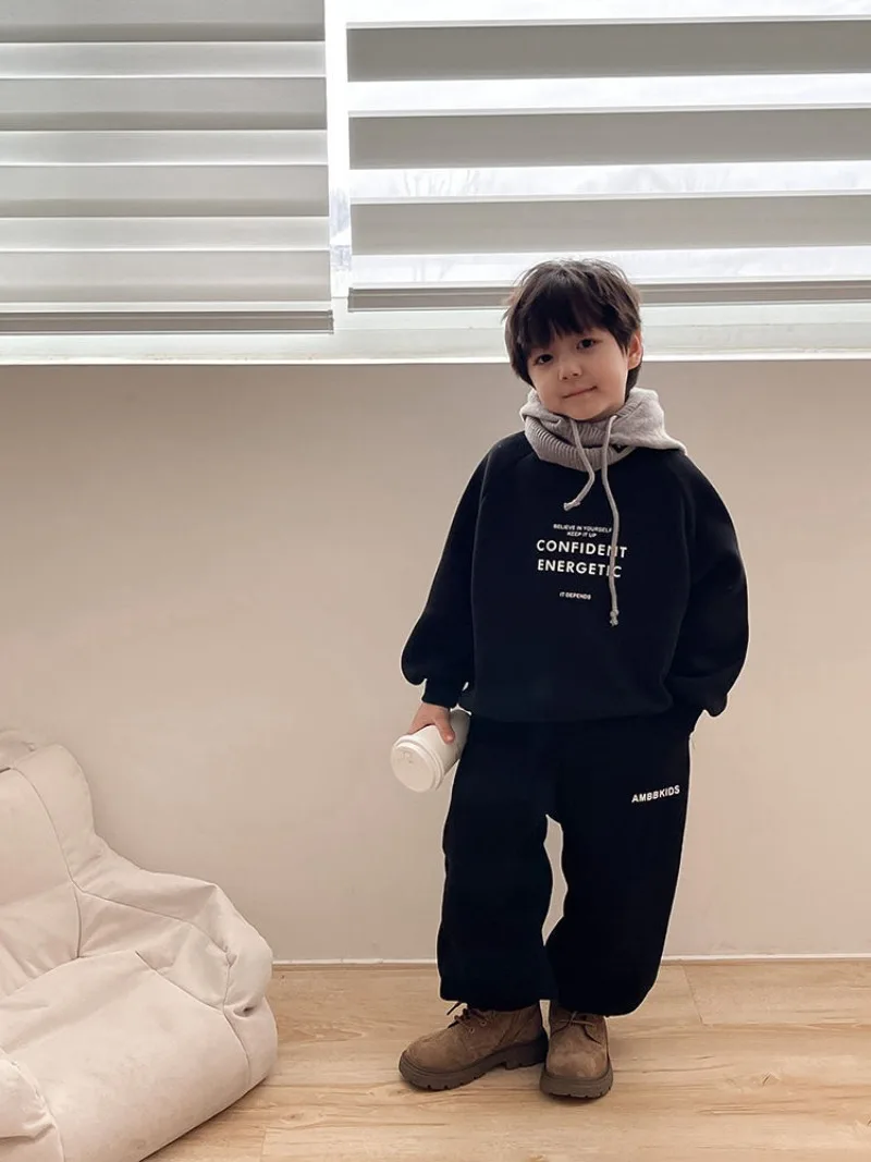 RAISE Winter-Set für Teenager-Jungen, 2-teiliges Kleidungsset, Sweatshirt mit Buchstabenmuster und Fleece-Unterhose, warmes, dickes Kinder-Outfit für Jungen. – Detail 30
