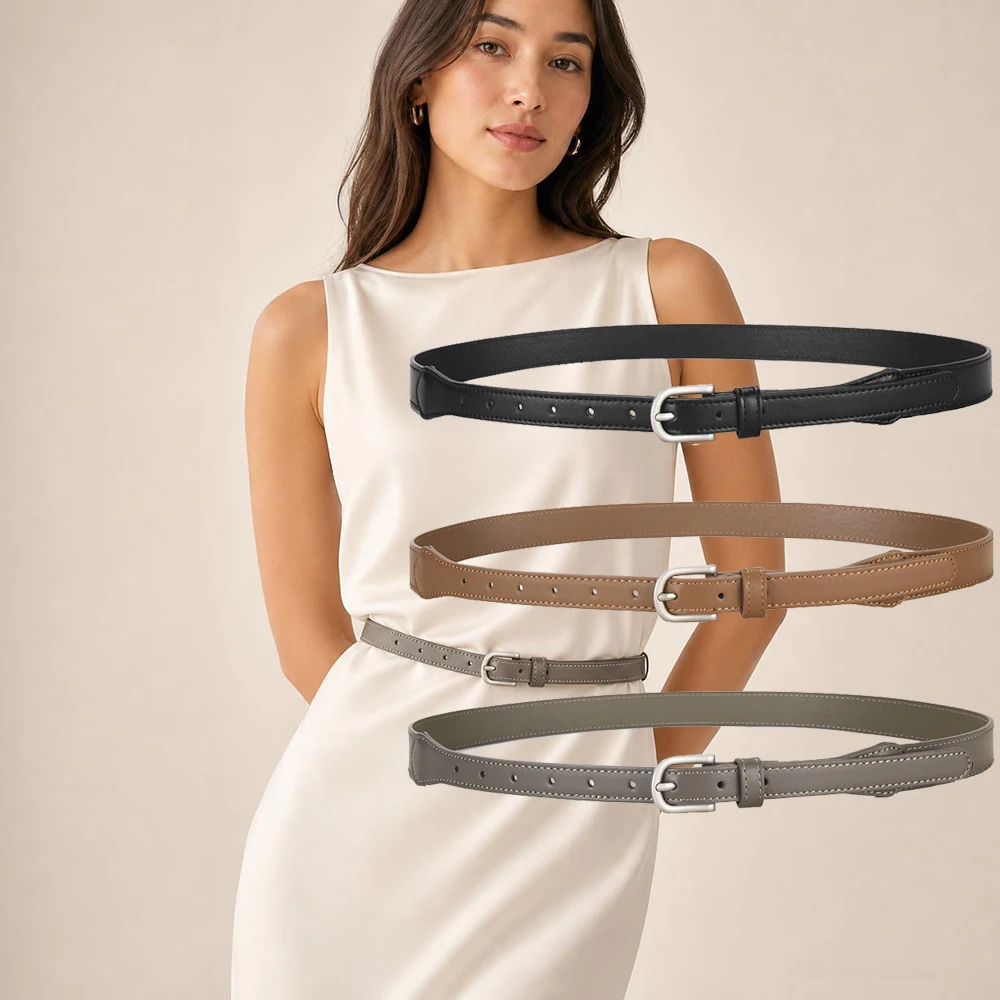 High-quality Women's Clothing Accessories Fashionable Women's Alloy Pin Buckle PU Belt Suitable For Daily Wear