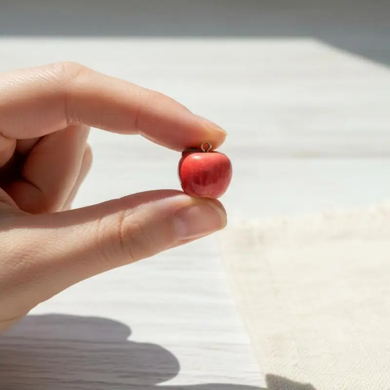 3D Simulation Fruit Charms 5Pcs 14x15MM Resin Beads for DIY Creative Crafts Earrings Bracelet MakingHot
